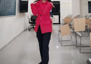 Red Button-Down Coat