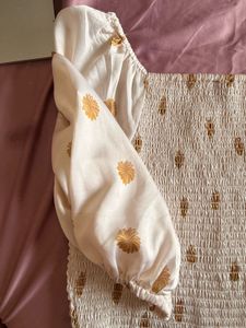 Smocked Puff Sleeve Top