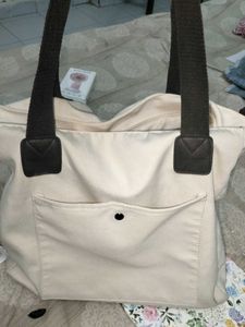 Cream Canvas Tote Bag