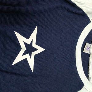 Cute Star Print Raglan Tee