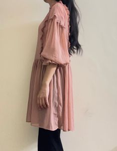 M Size Zara Elegant Ruffled Sleeve Top