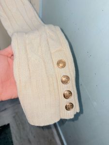 Cream Cable Knit Cardigan