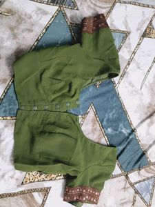 Beautiful Green Embroidered Saree