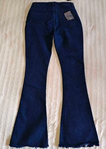 Women's Flared Blue Denim Jeans