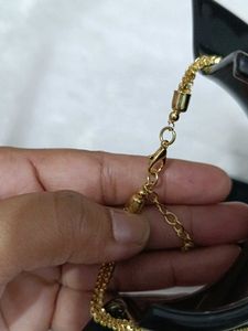 Gold Layered Necklace with Crystal Pendant