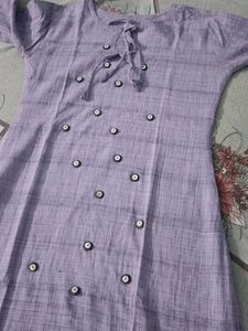 Lavender Button-Down Dress