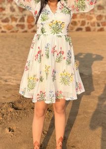 White Embroidered Dress