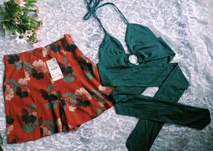Floral Short &amp; Multi Styling TopSet