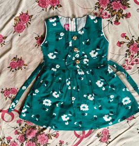 Charming Floral Print Dress for Girls