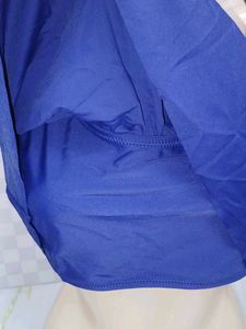 (300)Blue Spaghetti Strap Crop Top
