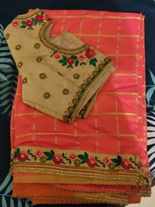 Saree With Designer Blouse
