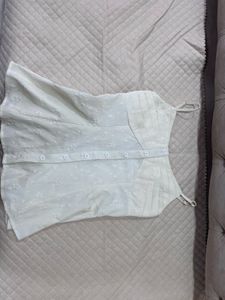 Chic White Button-Up Camisole Top