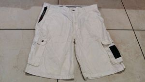 Men's White Cargo Shorts