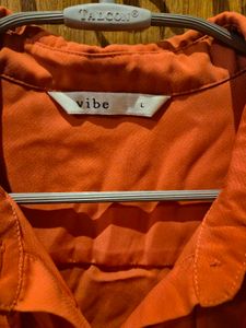 Vibe layered orange Shirt