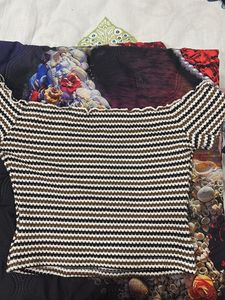Striped Off-Shoulder Top