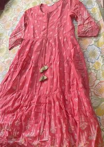 Biba Pink A- Line Kurta