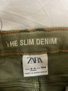 Olive Green Slim Fit Denim Jeans