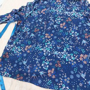 Blue Floral Print Shirt