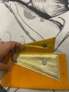 Yellow Velvet Clutch/Pouch