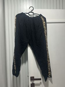 Embroidered Black Palazzos Waist- 30 Strechable