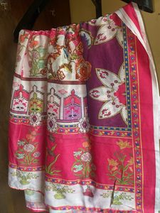 Embroidered Kurta with soft printed duptta