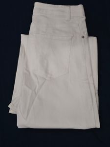 White Denim Pants