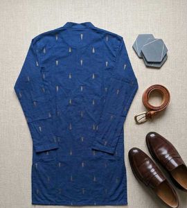 Vibrant Blue Embroidered Kurta