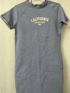 Comfortable Blue T-Shirt Dress