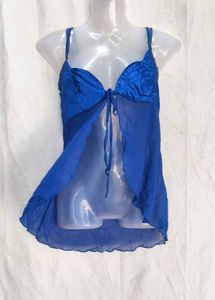 I. Sheer Royal Blue Lingerie Camisole