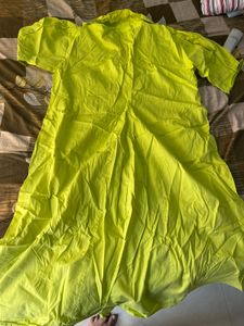 Vibrant Lime Green Shirt Dress