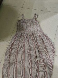 Striped Smocked Maxi Dress