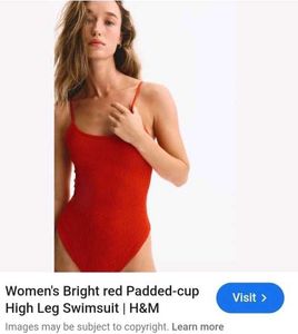 Bright Red Padded Swimsuit