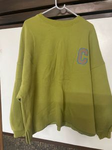 Oversized Green Crewneck Sweatshirt