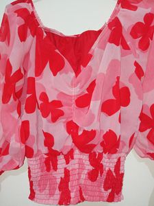 Pink Color Crop Top