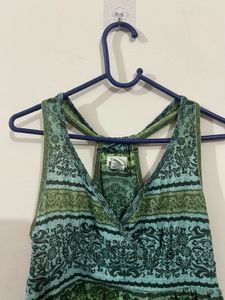 Boho Print V-Neck Tank Dress