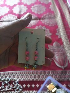 Sparkling Orange Fashion Earrings