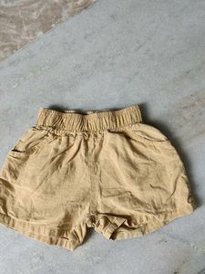 4 Cute Shorts Bundle - Yellow, Blue, Tan