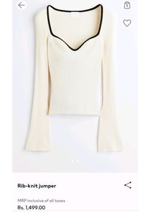 H&amp;M Ribbed Knitted Top