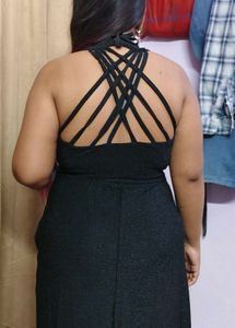Elegant Black Sparkle Maxi Dress