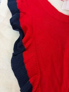 COCOVELY Korea Red Knit Sweater