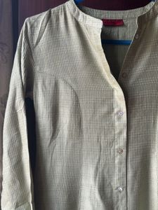 Mint Green Textured Kurta