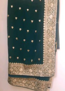 heavy work saree