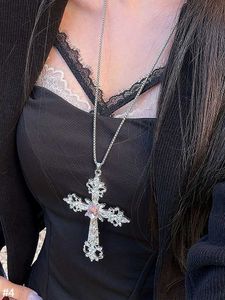 Gothic big Cross Pendant Necklace