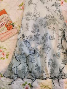 Floral Print Flowy Midi Skirt