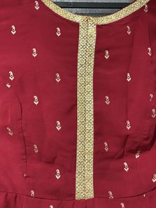 Indya Maroon Anarkali 🪷