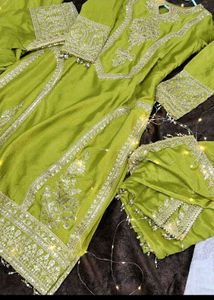 boutique piece green kurti set