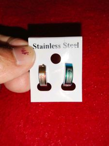 Multi Color Hoop Earrings For Men