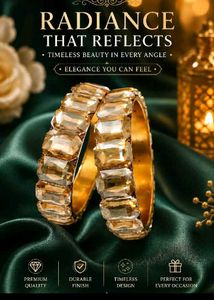 Elegant Crystal Bangles - Set of 2