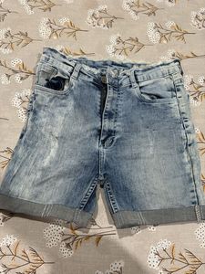 Blue Denim Shorts