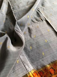 Silver Pure Silk Kanjivaram Saree